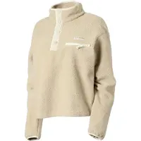 Columbia - Helvetia II Cropped Half Snap Fleece Ancient Fossil Dark Stone Chalk para Mulher - Nylon - Tamanho XS