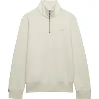 Superdry para homem. M2013750A Sweatshirt Essential Logo meio fecho beige (S), Bege, Casual, Algodão