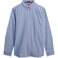 Superdry para homem. M4011037A Camisa Oxford clássica azul escura (M), Casual, Algodão, Manga comprida