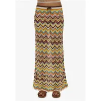 Superdry para mulher. W7210382A Saia Zigzag Column multicolorida (XL), Casual, Viscoso