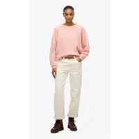 Superdry para mulher. W6110650A Camisola larga cor-de-rosa (M), Casual, Acrílico
