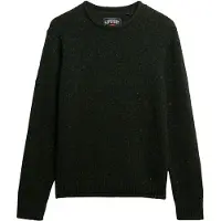 Superdry para homem. M6110677A Jersey Donegal verde (L), Casual, Clássico, Manga comprida, Polister Reciclado