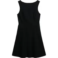Superdry para mulher. W8012000A Vestido LBD Scoop preto (L), Casual, Poliéster, Sem mangas / correias