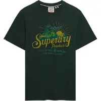 Superdry para homem. M1012442A Camiseta Outdoors Mountain verde (XXL), Casual, Algodão, Manga curta
