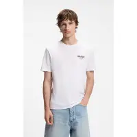 HUGO Camisa 'Nesptee' preto / branco