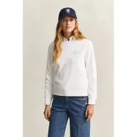 Gant para mulher. 4202586 Moletom Tonal Shield de gola redonda branco sujo (XL), Casual, Algodão