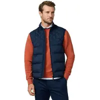 Hackett London para homem. HM5800081 Colete hexagonal HS azul-marinho (M), Esportivo, Poliéster