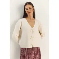 Bianco Lucci Casaco de malha 'Strickjacken' creme