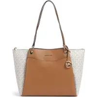 Michael Kors para mulher. 30T6GX5T7B Bolsa Tote May grande bege, marrom (OSFA), Casual, Pele