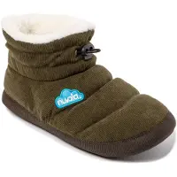 Nuvola. Pantufa 'Home Cordy' verde escuro