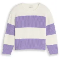 Tom Tailor Pullover lavanda / branco