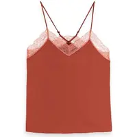 Scotch & Soda Camiseta Sem Mangas Satin With Lace Detial