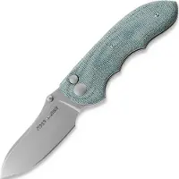 Viper Navalha Moon, Stonewashed, Teal Canvas Micarta
