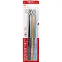 Swissdent Escova de dentes macia Profi Whitening Trio