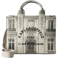Karl Lagerfeld para mulher. B2W30283 Bolsa tote Maison de Karl exclusiva bege (OSFA), Casual, Poliuretano