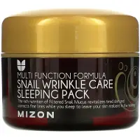Mizon Máscara de noite regeneradora com secreção de caracol 50% para o rejuvenescimento e nutrição da pele (máscara leave-in para o cuidado das rugas