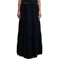 Superdry para mulher. W7210412A Saia Tiered Maxi marinho (XS), Casual, Algodão