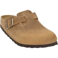 Birkenstock Tamancos Boston Natural Leather Oiled Narrow