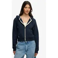 Superdry Moletom Com Fecho Essential Logo Cropped