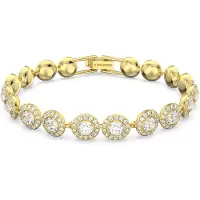 Swarovski Pulseira 'Una' ouro / transparente