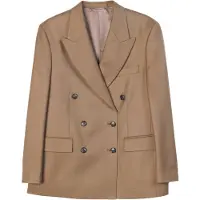 GOBI Cashmere Blazer 'Double-Breasted Cashmere Suit Blazer' sépia