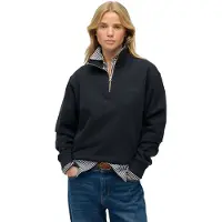 Superdry para mulher. W2012666A Moletom Essential Logo Emb Half Zip marinho (XXS), Casual, Algodão, Manga comprida