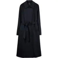 GOBI Cashmere Sobretudo meia-estação 'Cashmere Wrap Coat with Belt' preto