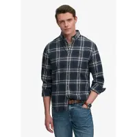 Superdry para homem. M4011197A Camisa Cotton Lumberjack marinho (M), Casual, Algodão, Manga comprida