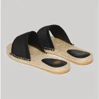 Superdry para mulher. WF310223A Alpargatas de lona preta (38), Preto, Tecido, Plano, Nenhum, Casual