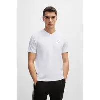 BOSS Camisa preto / branco