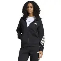 Adidas Sweatshirt de desporto 'STADIUM THREE STRIPES FULL ZIP' preto / branco