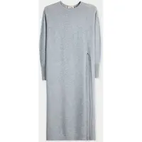 GOBI Cashmere Vestido de malha 'Side-Slit Maxi Dress' cinzento