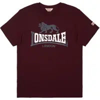 Lonsdale Camisa opal / bordeaux / branco