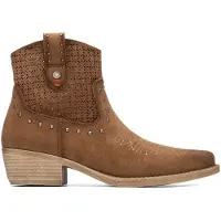 Refresh para mulher. 17504202-CAMEL Botins 175042 castanhos (40), Marrom, 3 a 5cm, Zíper, Casual