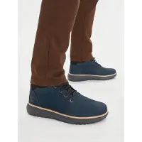 Timberland para homem. TB0A69Q5W061 Botas de couro chukka de cano médio Hudson Road navy (45.5), Plano, Cordão, Casual, Sustentável, Marinho