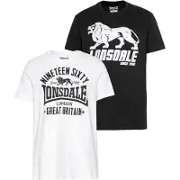 Lonsdale Camisa 'Bylchan' preto / branco