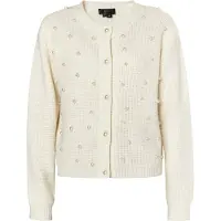 Faina Casaco de malha branco pérola / branco lã