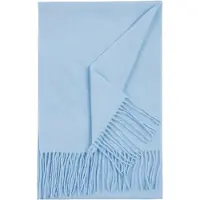 GOBI Cashmere Cachecóis 'Unisex Cashmere Fringed Scarf' azul claro