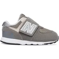 New Balance unisex para criança. NW574V1 Ténis 574 New-b cinzento (21), Plano, Velcro, Casual, Cinza, moda infantil