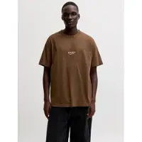 Jack & Jones Camisa 'JJESoho' chocolate / branco