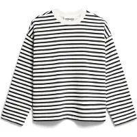 Armedangels Sweatshirt 'FRANKAA' preto / branco