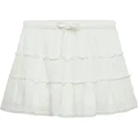 Superdry para mulher. W7210424A Saia em camadas branca (M), Branco, Casual, Algodão