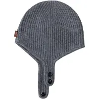 GOBI Cashmere Gorros 'Knitted Aviator Cap' cinzento