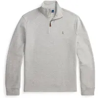 Ralph Lauren para homem. 710P07411003 Jersey Estate-Rib com fecho curto (M), Casual, Cinza, Algodão, Manga comprida