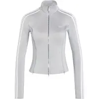 Adidas Originals Casaco em moletão 'ADIDAS X MIA MARQUEZ LONG SLEEVE ZIPPED' cinzento / branco
