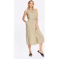 HEINE Vestidos camiseiros areia