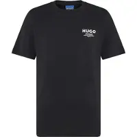 HUGO Camisa 'Nesptee' preto / branco