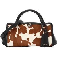 GUESS para mulher. HWRG9734060 Mala tipo satchel pequena Audrey castanha (OSFA), Marrom, Casual, Pele