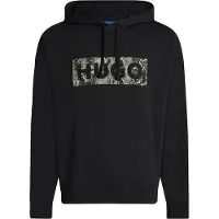 HUGO Sweatshirt 'Necdysis' cáqui / preto