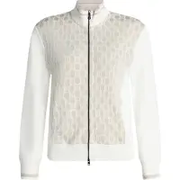 Marc Cain Casaco de malha ecru / branco